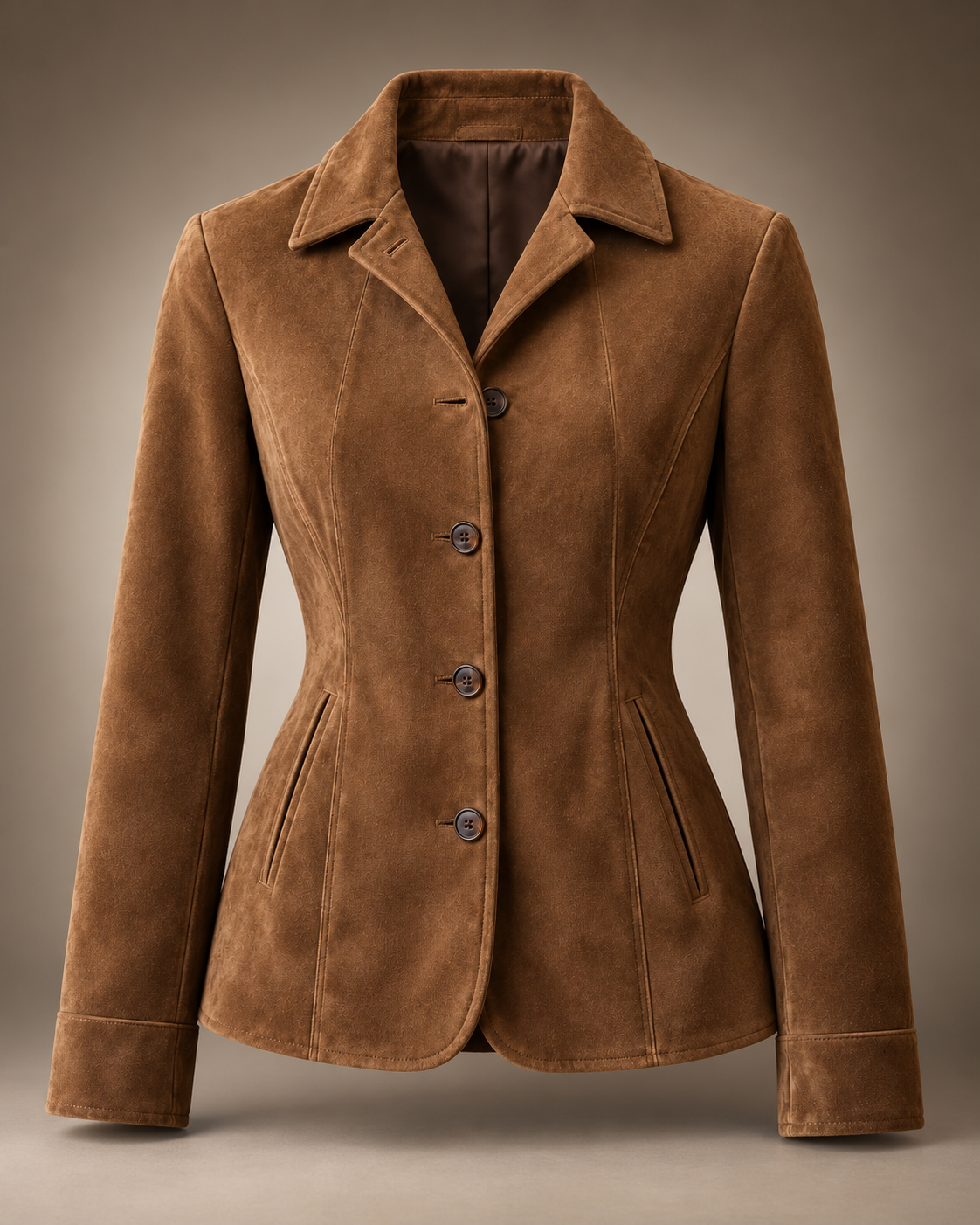 The Savannah Suede Jacket leather, hardware and construction detail