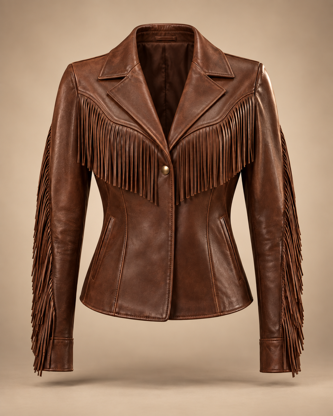 The Dakota Fringe Jacket leather, hardware and construction detail